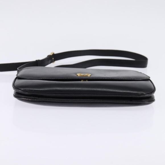 CELINE Shoulder Bag Leather Black Gold - Picture 9 of 13